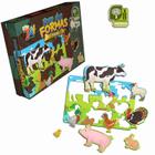 Jogo Didático Formas Animais da Fazenda MDF