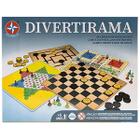 Jogo Divertirama Estrela 4 em 1 Ludo Dama Xadrez Moinho