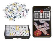 Jogo Domino Profissional Estojo Em Lata 28 Peças Coloridas Novo Jogo Domino Profissional Estojo Em Lat