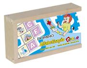 Dominó Jogo Educativo Pedagógico Mdf Tradicional 28pcs Mega Impress