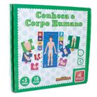 Jogo Educativo Conheça O Corpo Humano 18 Peças Madeira 9909 - Brincadeira de Criança