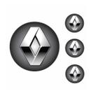 Jogo Emblema Resinado 48mm Renault Para Calota Roda - 4 Peças