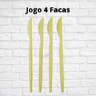 Jogo Estecas Facas 4 Peças Modelar Massas Biscuit Pasta Amer - Decore Artesanatos SP