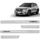 Jogo Friso Lateral Hyundai Creta 2017 Prata Metal