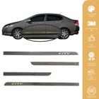 Jogo Friso Slim Lateral Honda City Original com Grafia Cores