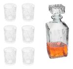 Jogo Garrafa Whisky 700Ml + 6 Copos 340Ml Cristal Premium - Wolff