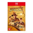 Capa do jogo físico Indiana Jones e o Grande Círculo para Nintendo Switch 2 com arte do personagem principal e elementos de aventura