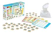 Jogo Infantil Bingo Letras Educativo Pedagógico Madeira MDF 90 Peças Junges 705