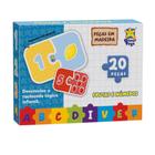 Jogo Infantil Educativo Divertoys ABC Frutas e Números com 20 Peças