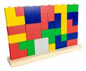 Jogo Infantil Educativo Encaixe Tetris Em Madeira