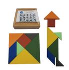 Jogo infantil educativo tangram 7 cores madeira - Shoppingnet