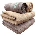 Jogo/Kit 2 Toalhas de Banho Linea Karsten + 2 Toalhas de Rosto Grossa Macia 100% Algodão 420g/m2