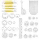 Jogo Kit Conjunto De Confeitaria Com 37 Peças Branco Yazi