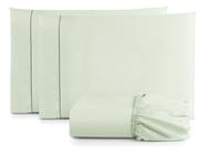 jOGO Lençol cama King 400 Fios 3 Peças algodao com elastico