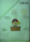 Jogo lençol de berço bordado 3 peças criança menino menina kids 0,68x1,38x10 várias estampas creche