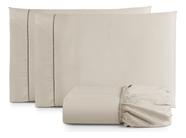 Jogo Lençol de cama Queen 400 Fios 3 Peças algodao com elastico