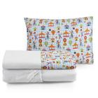 Jogo Lençol Infantil Cama Solteiro Kit 3 Pçs Com Fronha