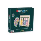 Jogo madeira trilha dos bichos educaplay estimulo montessori