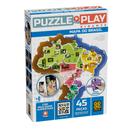 Jogo Mapa Do Brasil Puzzle Play 45 Peças Grow