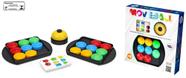 Jogo Moveball Pakitoys Desenvolve Agilidade Tabuleiro Botoes Coloridos e Cartas Brinquedo Divertido