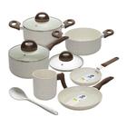 Jogo Panelas Antiaderente Ceramic Life Smart Plus Vanilla 7