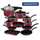 Jogo Panelas Tramontina Com Frigideiras Antiaderentes E Panela Pressão