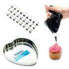 Kit de Confeiteiro Jogo de Confeitar Com 24 Bicos Inox e Acessórios de Bolo  e Cupcake - YDTECH - Bicos de Confeitar - Magazine Luiza