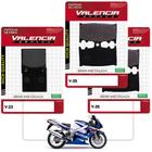 Jogo Pastilha Freio Dianteiro+Traseiro Zxr 750 R/ Zzr 1100-1200/ Gsx-R 600-750Y/ Tl 1000S Valencia Brakes