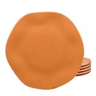 Jogo Pratos De Sobremesa Ryo Papaya 21,5cm Kit 4 Peças Porcelana Oxford Laranja