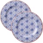 Jogo Pratos Sobremesa Lanche 8 Pessoas 8Pçs Abstratta 21cm - Gici Home