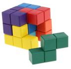 Jogo Quebra Cabeça Cubo 3D Madeira Blocos De Construção