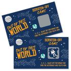 Jogo Scratch Off Cards Blast Off to Outer Space 22 Count - Big Dot of Happiness