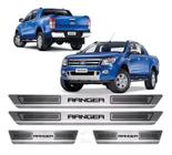 Jogo Soleira de Porta Aco Inox Ford Ranger 2015 a 2019 - Nacional