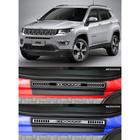 Jogo Soleira Premium Elegance Jeep Compass 2017 em Diante - 4 Portas ( Vinil + Resinada 8 Peças )