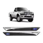 Jogo soleira resinada ford ranger cabine simples 2 peças - URA