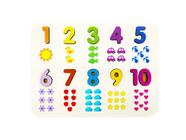 Jogo Tabuleiro com Números Ilustrado Pedagógico 3d - Brinquedo Educativo Montessoriano