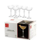 Jogo Taças de Cristal Para Drink Coquetel Coupe 220ml 6 Pçs