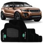 Jogo Tapete Land Rover Evoque 2011 a 2018 Carpete com Grafia Bordado Antiderrapante