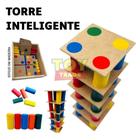 Jogo Torre Inteligente 63 Peças Madeira Colorido - Toy Trade