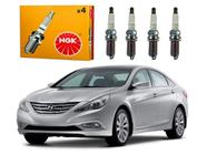 Jogo velas ignição ngk hyundai sonata 2.4 16v 2011 a 2014