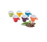 Jogo Xícaras De Café 6 Und 50ml Porcelana Colorida - Class Home