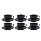 Jogo Xicaras De Chá Café Pires 6Pcs 200Ml Cerâmica Oxford