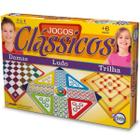 Jogos Clássicos 3 em 1 Damas/Ludo/Trilha Tóia - 12133