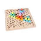 Jogos de madeira GOTS Set Dots Shuttle Beads Jogos de tabuleiro (One Siz