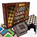 Jogos De Tabuleiro Ludo Dama E Trilha 3 Em 1 - Pais E Filhos