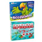 Jogos de Tabuleiro Palavras Cruzadas + Bico Fechado Brincar de Mimicas - Pais e Filhos