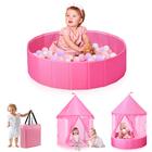 Jogue Tent & Ball Pit 3 em 1 Hikiddy Princess Castle Pink