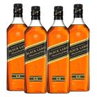 Johnnie Walker Black Label Blended Whisky 4x 1000ml