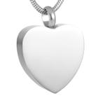 Joias de cremação cardíaca em branco de aço inoxidável Engravable Memorial Locket Colares pendentes