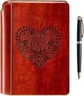 Journal SETTINI Heart Lined 192 páginas com caneta e caixa de presente